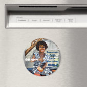 Ghana mooi meisje in een prachtige wereld magneet (Insitu (Vaatwasser))