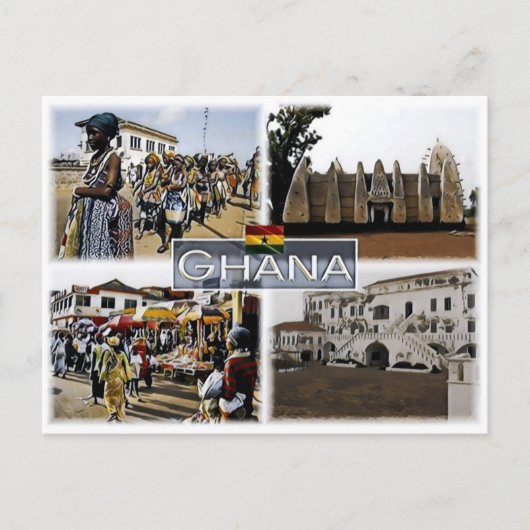 Ghana - Mozaïek - Briefkaart (Voorkant)