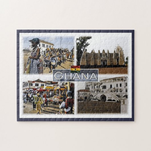 Ghana - Mozaïek - Legpuzzel (Horizontaal)