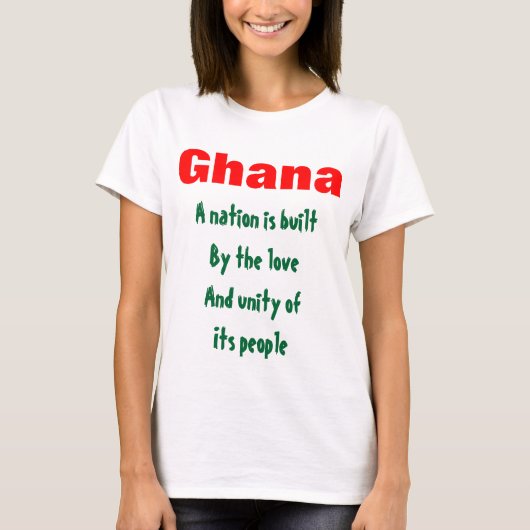 Ghana naties verenigt t-shirts (Voorkant)