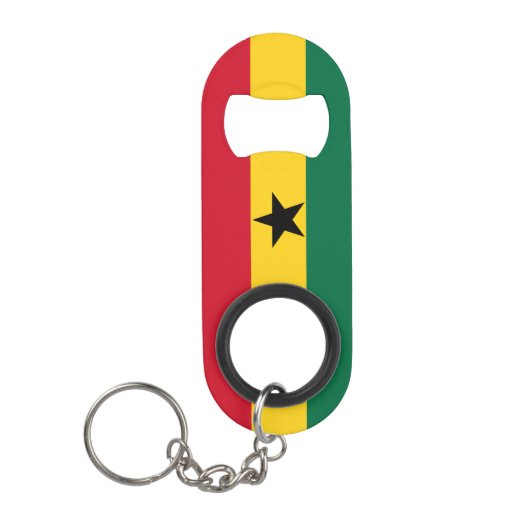 Ghana National Flag Patriotic Mini Flessenopener (Voorkant)