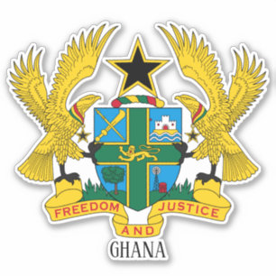 Ghana Nationale wapenschild patriottisch Sticker