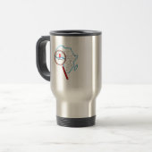 Ghana onder een vergrootglas reisbeker (Voorkant links)