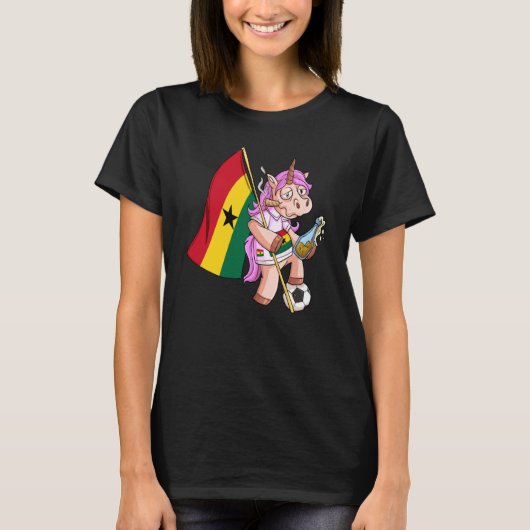 Ghana Party Unicorn T-shirt (Voorkant)