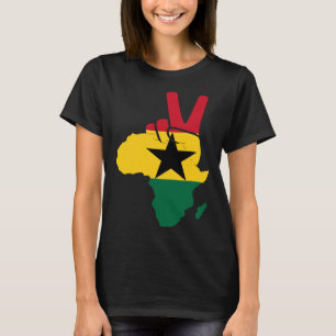 Ghana Peace Africa kaart Ghanese Flag Pride T-shirt
