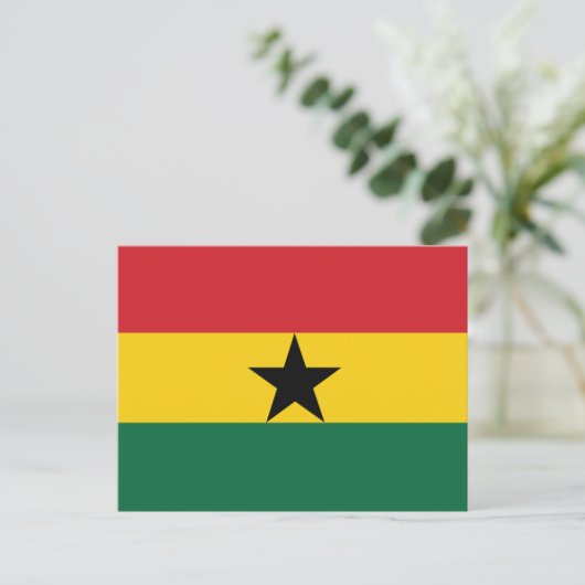 Ghana Plain Flag Briefkaart (Staand voorkant)
