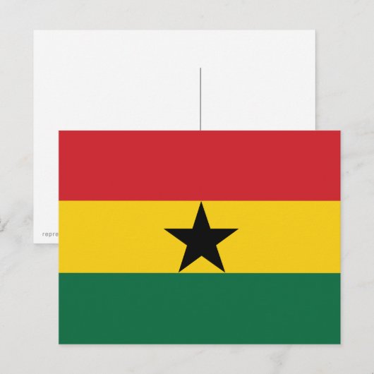 Ghana Plain Flag Briefkaart (Voorkant / Achterkant)