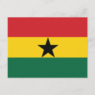 Ghana Plain Flag Briefkaart