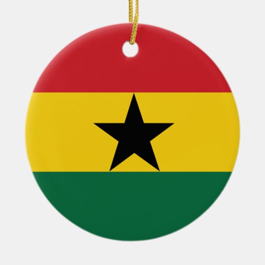 Ghana Plain Flag Keramisch Ornament (Voorkant)