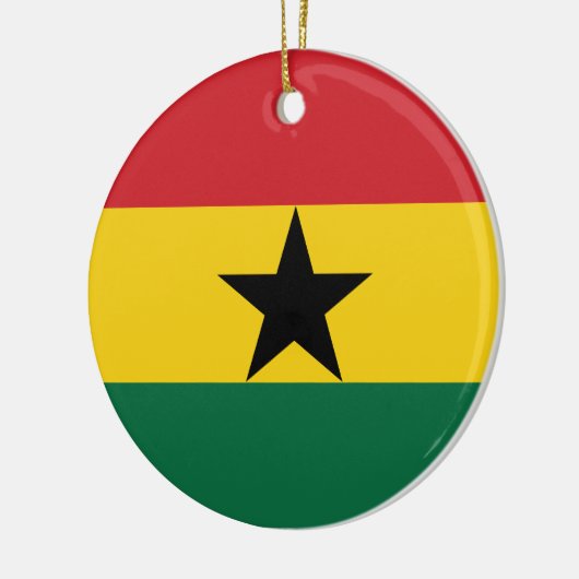 Ghana Plain Flag Keramisch Ornament (Links)