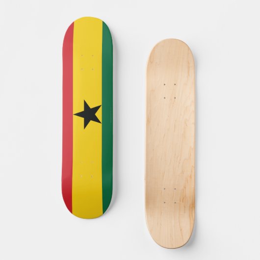 Ghana Plain Flag Persoonlijk Skateboard (Voorkant)