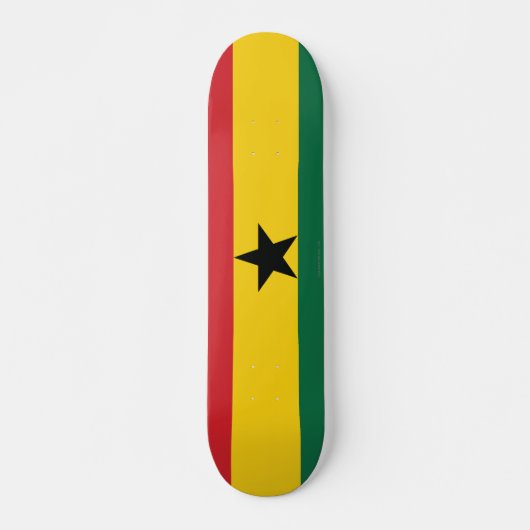Ghana Plain Flag Persoonlijk Skateboard (Voorkant)