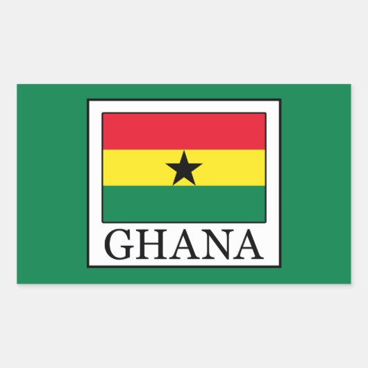 Ghana Rechthoekige Sticker (Voorkant)