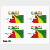 Ghana Rechthoekige Sticker (Vel)