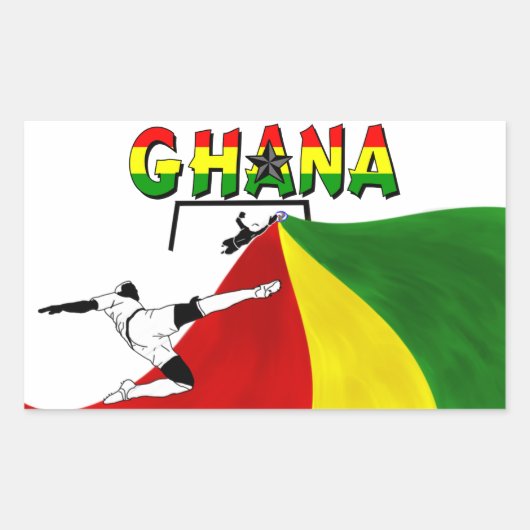 Ghana Rechthoekige Sticker (Voorkant)