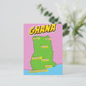 Ghana Reiskaart Briefkaart (Staand voorkant)