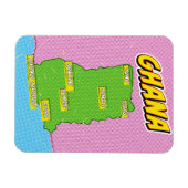 Ghana Reiskaart Magneet (Horizontaal)