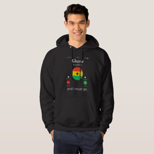 Ghana roept op en ik moet Ghana vlag gaan voeren Hoodie (Voorkant volledig)