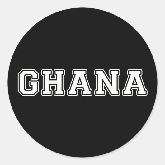 Ghana Ronde Sticker (Voorkant)