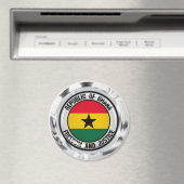 Ghana Round Emblem Magneet (Insitu (Vaatwasser))