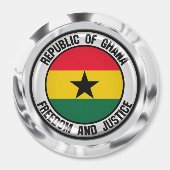 Ghana Round Emblem Magneet (Voorkant)