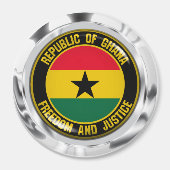 Ghana Round Emblem Magneet (Voorkant)