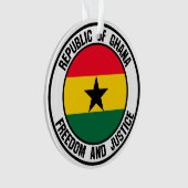 Ghana Round Emblem Ornament (voorkant)