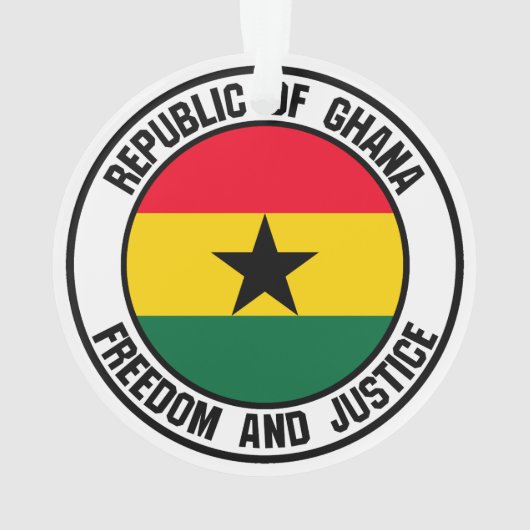 Ghana Round Emblem Ornament (achterkant)