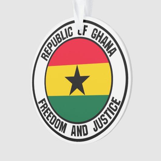 Ghana Round Emblem Ornament (voorkant)