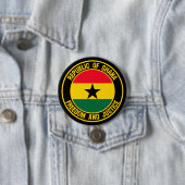 Ghana Round Emblem Ronde Button 7,6 Cm (In situ)