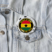 Ghana Round Emblem Ronde Button 7,6 Cm (In situ)