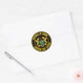 Ghana Round Emblem Ronde Sticker (Envelop)