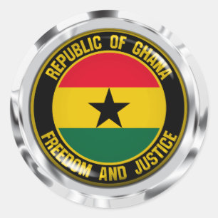 Ghana Round Emblem Ronde Sticker