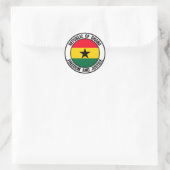 Ghana Round Emblem Ronde Sticker (Tas)