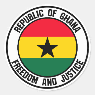 Ghana Round Emblem Ronde Sticker