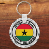 Ghana Round Emblem Sleutelhanger (Voorkant)