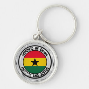 Ghana Round Emblem Sleutelhanger