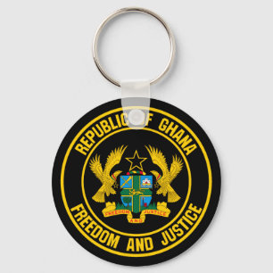 Ghana Round Emblem Sleutelhanger
