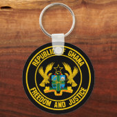 Ghana Round Emblem Sleutelhanger (Voorkant)