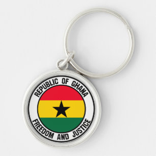 Ghana Round Emblem Sleutelhanger