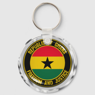 Ghana Round Emblem Sleutelhanger