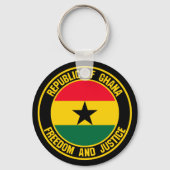 Ghana Round Emblem Sleutelhanger (Voorkant)