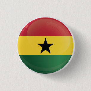 Ghana Round Icon Flag Ronde Button 3,2 Cm