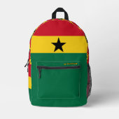 Ghana rugzak, patriottisch, Ghanese Vlag Bedrukte Rugzak (Voorkant)