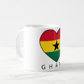 Ghana Soccer Heart "GHANA"-Herz Koffiemok (Voorkant links)