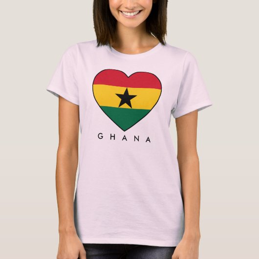 Ghana Soccer Heart T-shirt (Voorkant)
