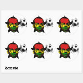 Ghana Soccer Ronde Sticker (Vel)