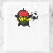 Ghana Soccer Ronde Sticker (Tas)
