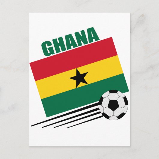 Ghana Soccer Team Briefkaart (Voorkant)