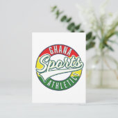 Ghana Sports Athletics retro logo Briefkaart (Staand voorkant)